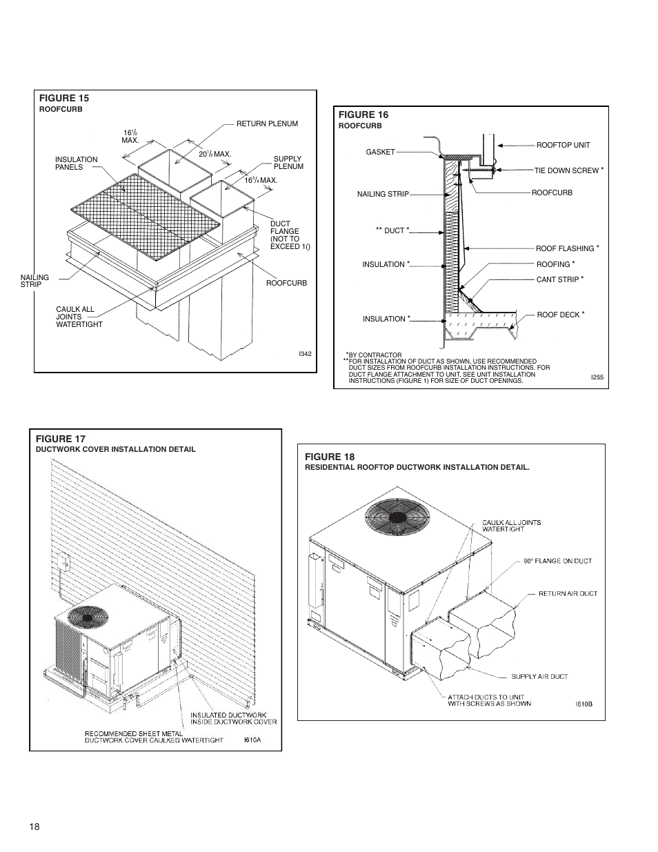 Figure 15, Figure 16, Figure 18 | Figure 17 | Comfort-Aire TGRG Series for R-410A User Manual | Page 18 / 64