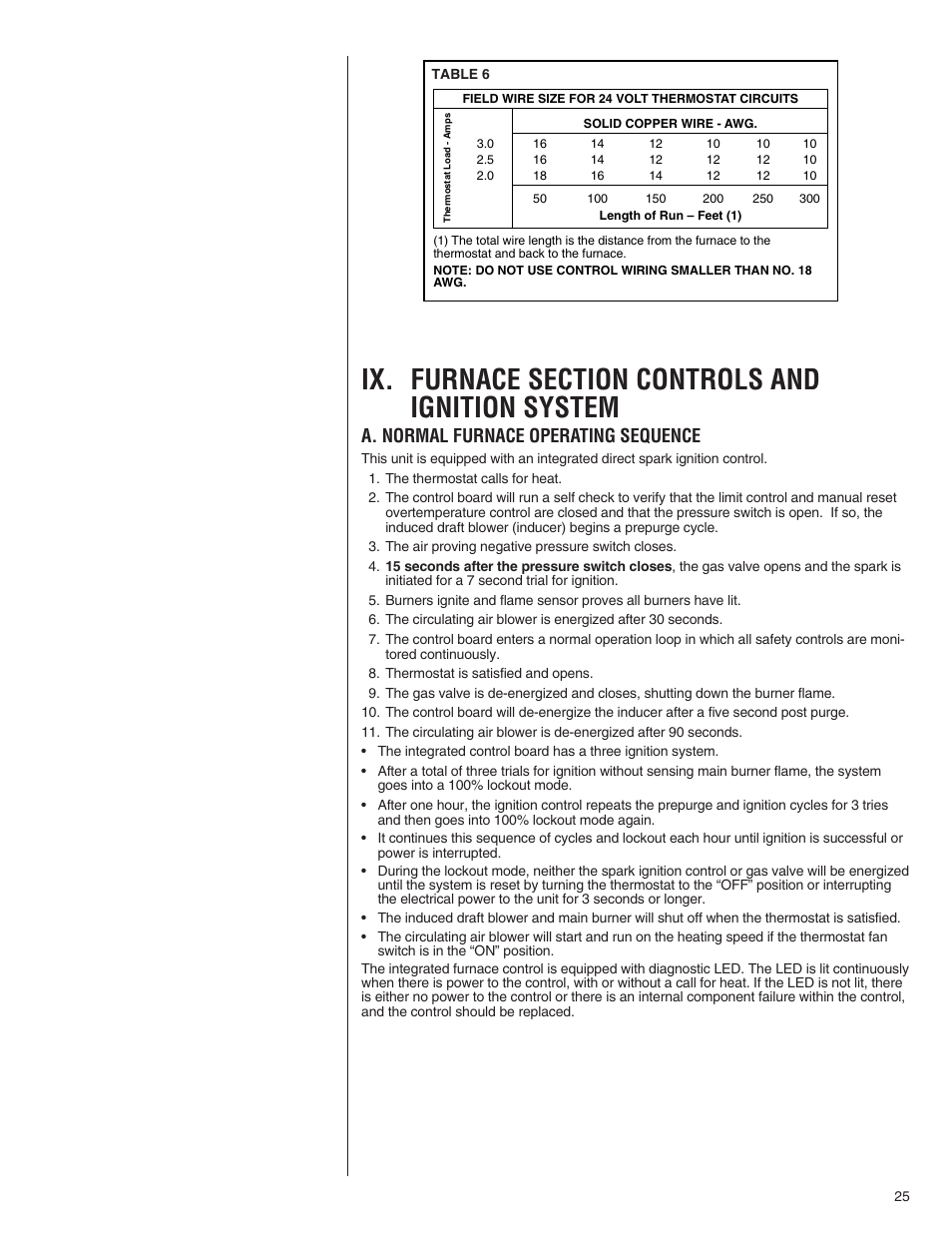 A. normal furnace operating sequence | Comfort-Aire TGRG Series for R-410A User Manual | Page 25 / 64