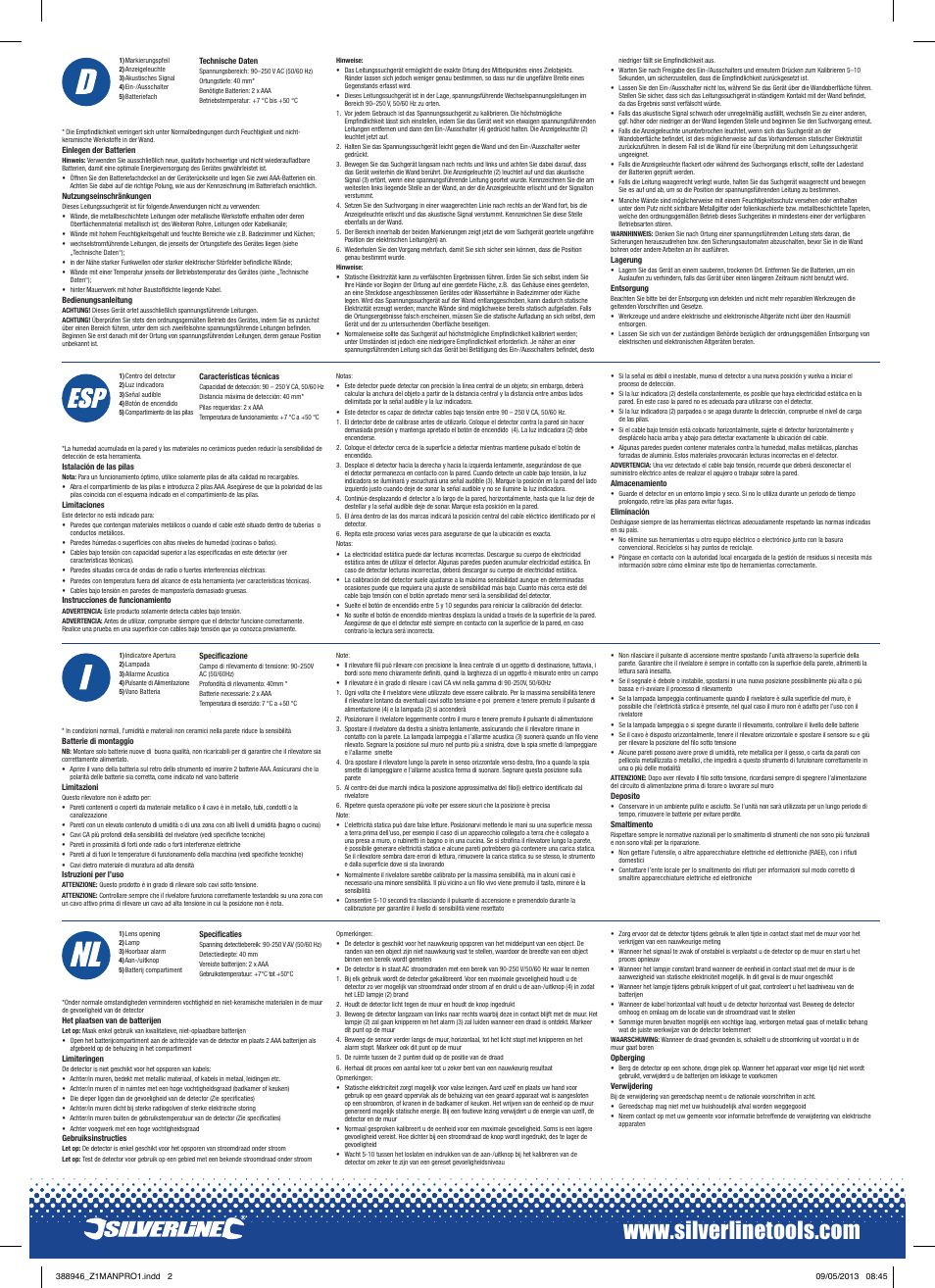 Silverline Live Wire Detector User Manual | Page 2 / 2