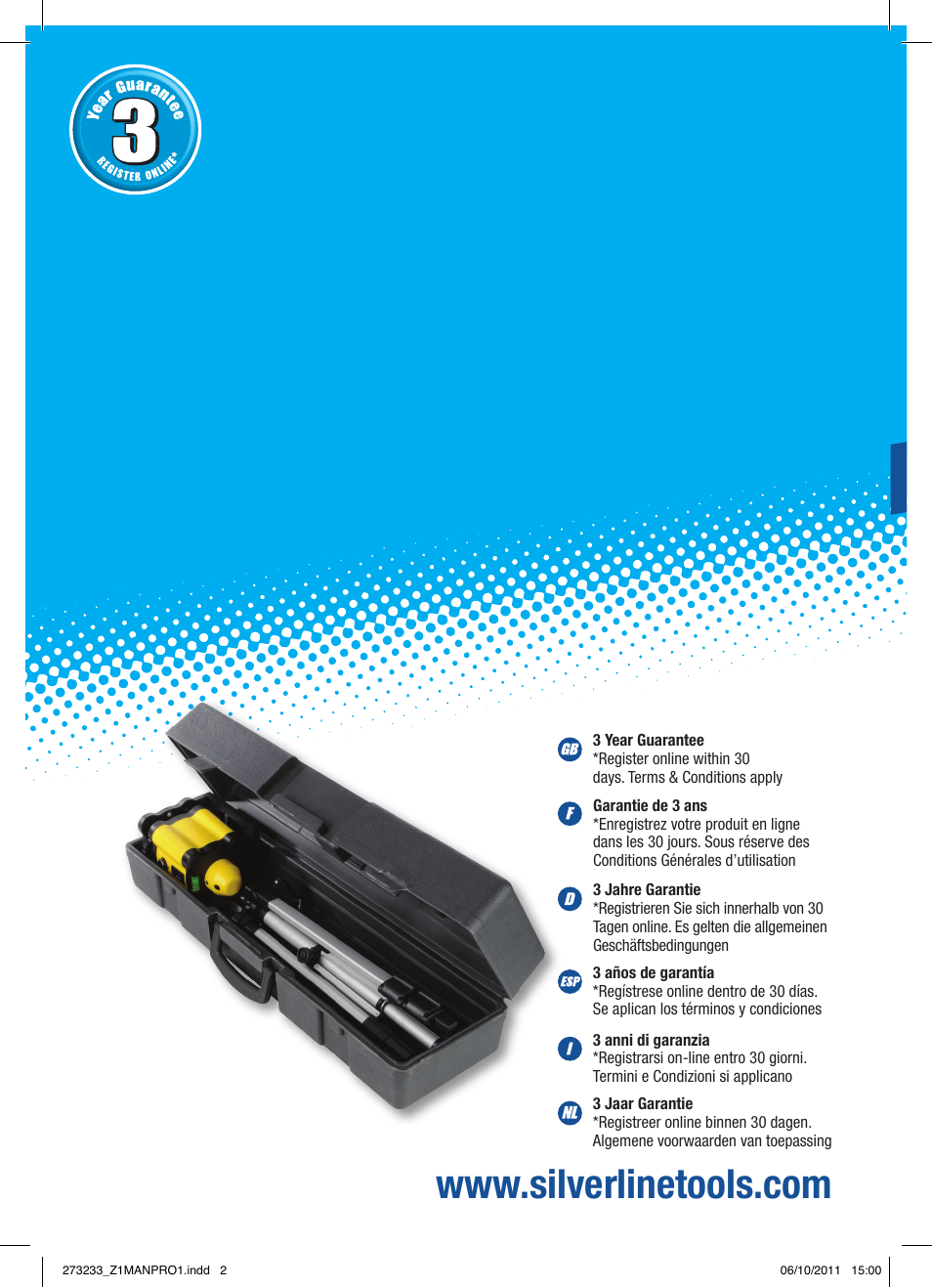 Silverline Rotary Laser Level Kit User Manual | 28 pages