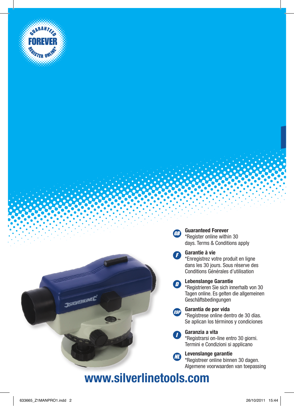 Silverline Automatic Optical Level User Manual | 28 pages