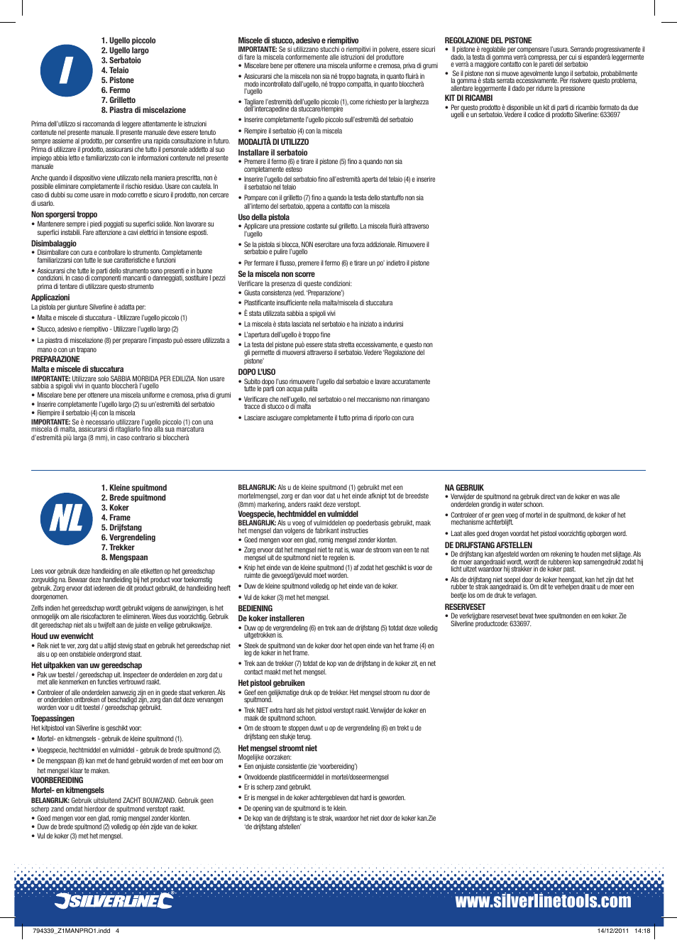 Silverline Pointing Gun Kit User Manual | Page 4 / 4