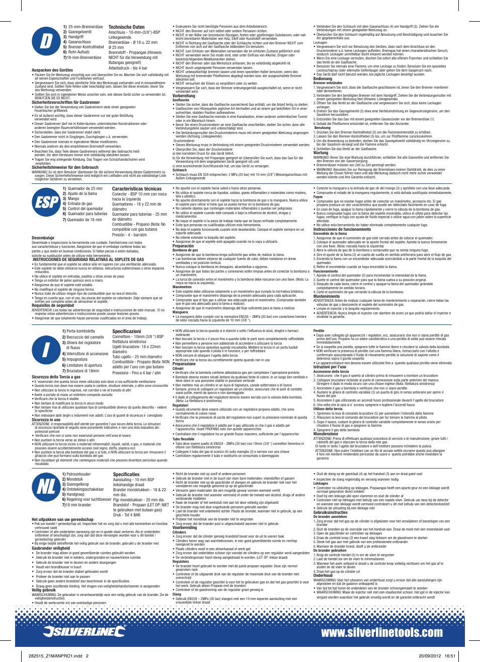 Silverline Metalwork Torch Kit 4pce User Manual | Page 2 / 2