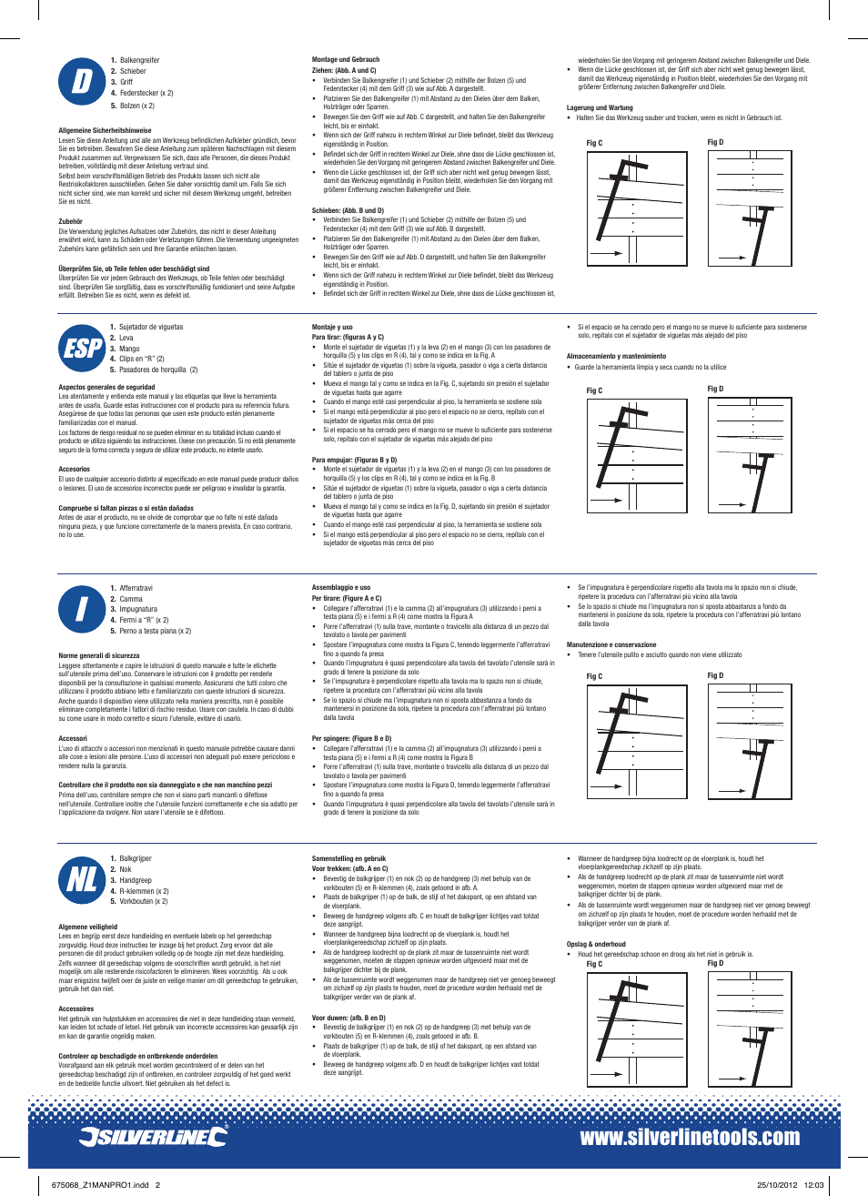 Silverline Decking & Flooring Installation Tool User Manual | Page 2 / 2