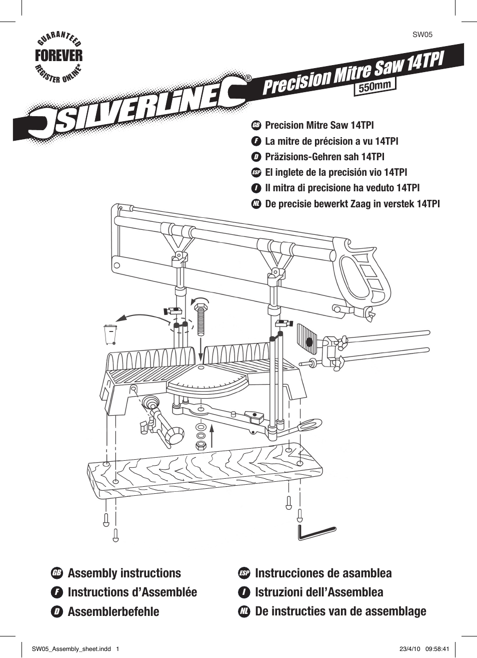 Silverline Precision Mitre Saw User Manual | 1 page