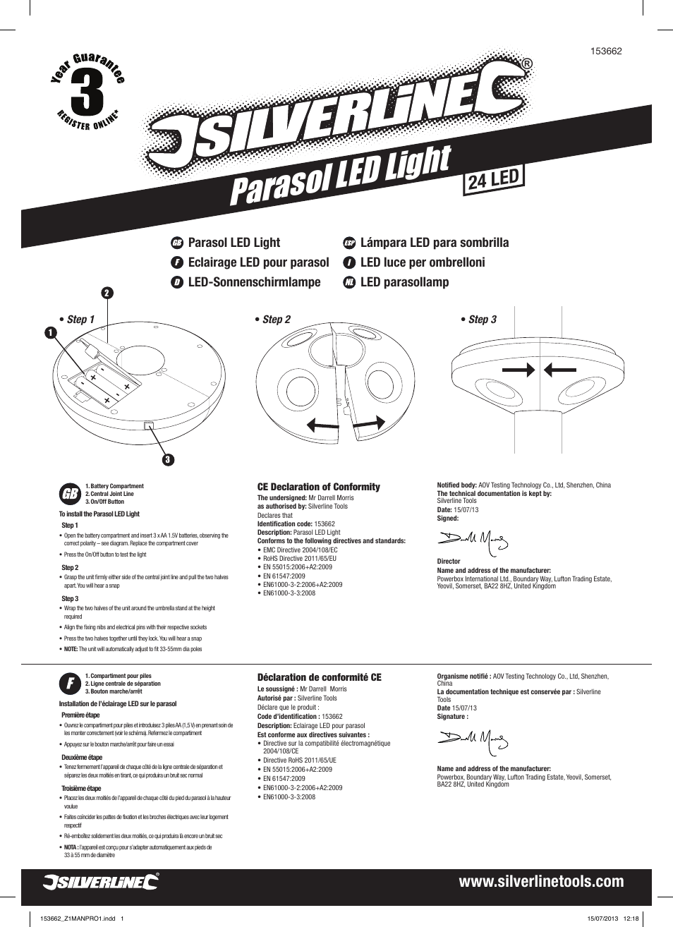 Silverline Composite Creeper User Manual | 2 pages