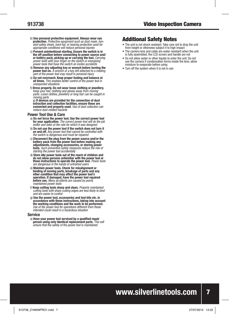 Silverline Video Inspection Camera User Manual | Page 8 / 42