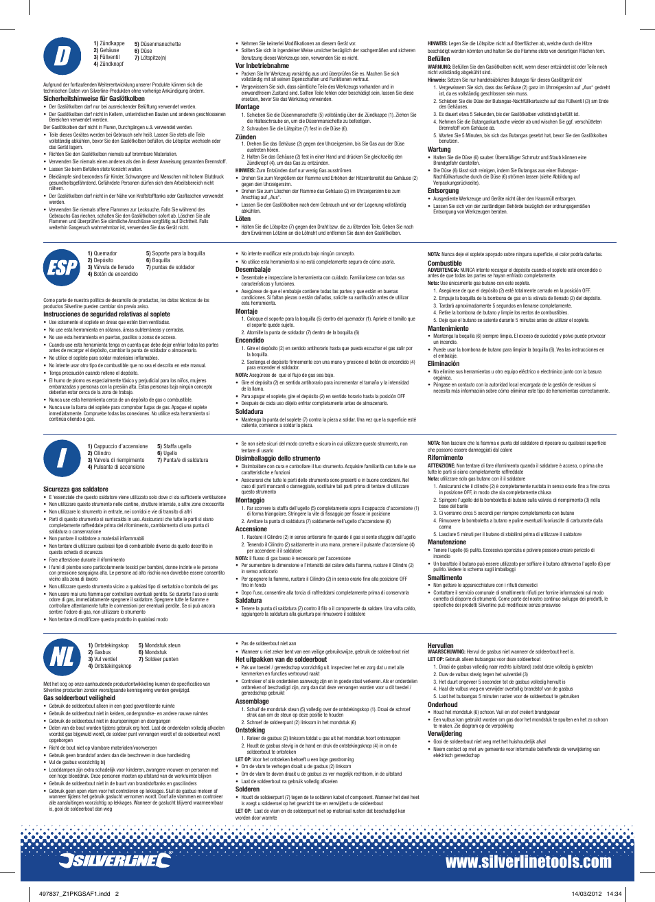 Silverline Gas Soldering Iron User Manual | Page 2 / 2