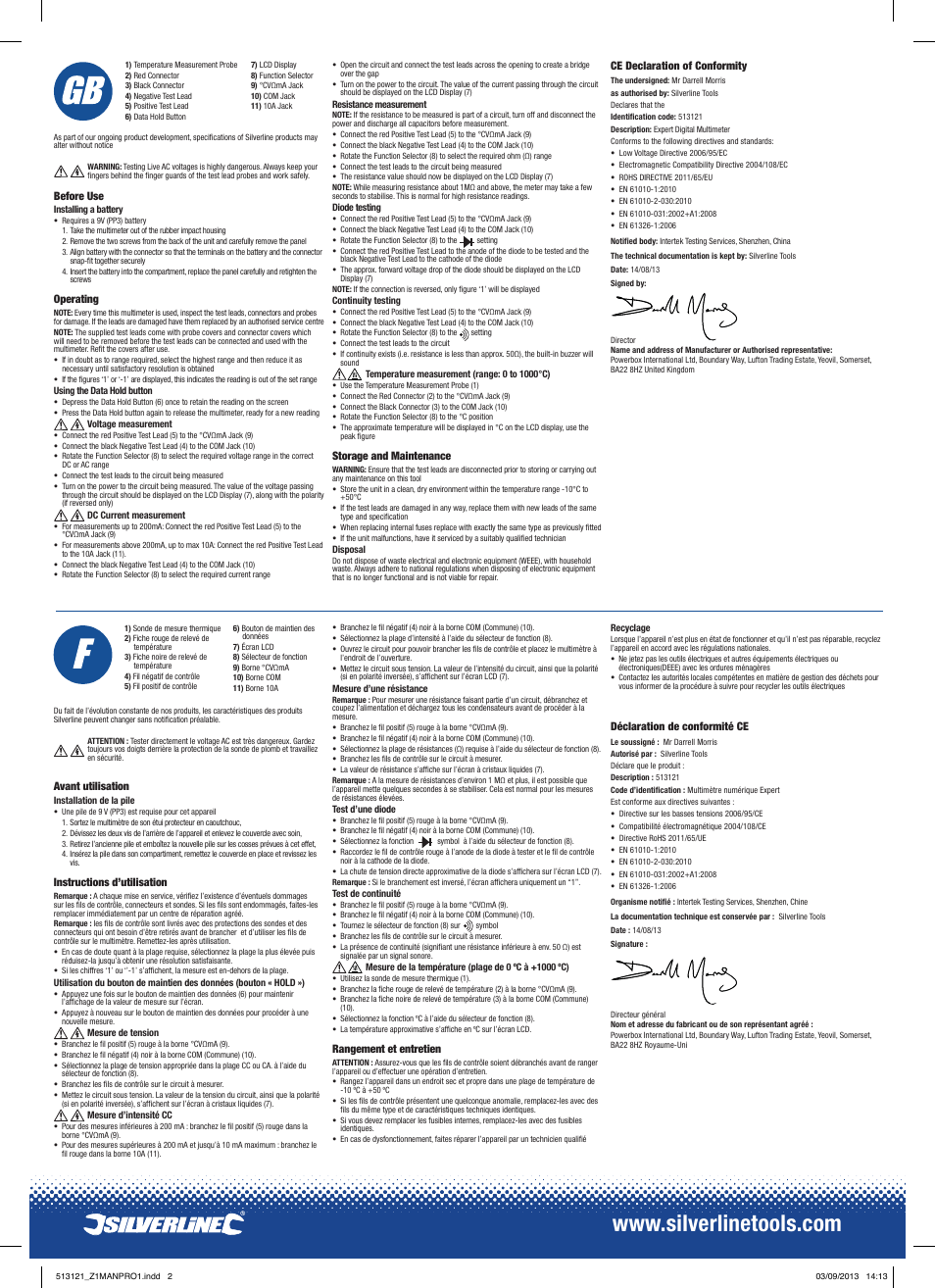 Silverline Expert Digital Multimeter User Manual | Page 2 / 4