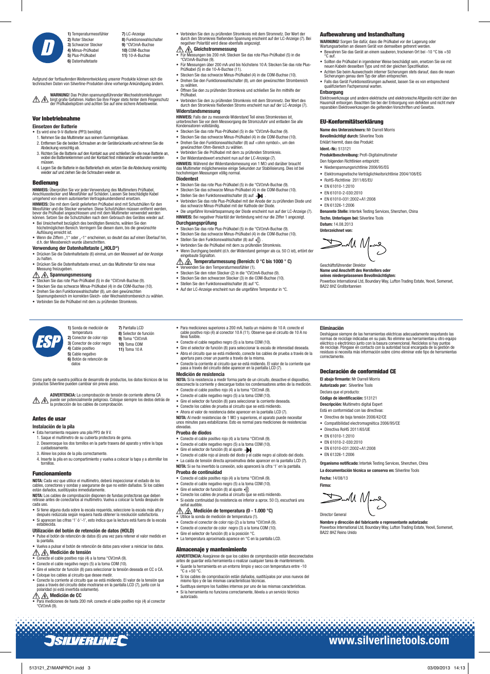 Silverline Expert Digital Multimeter User Manual | Page 3 / 4