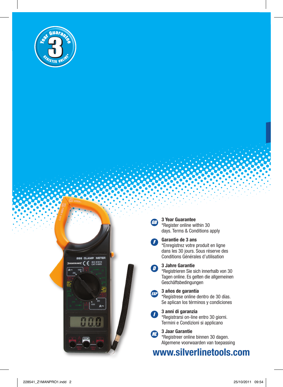 Silverline Digital Clamp Meter User Manual | 28 pages