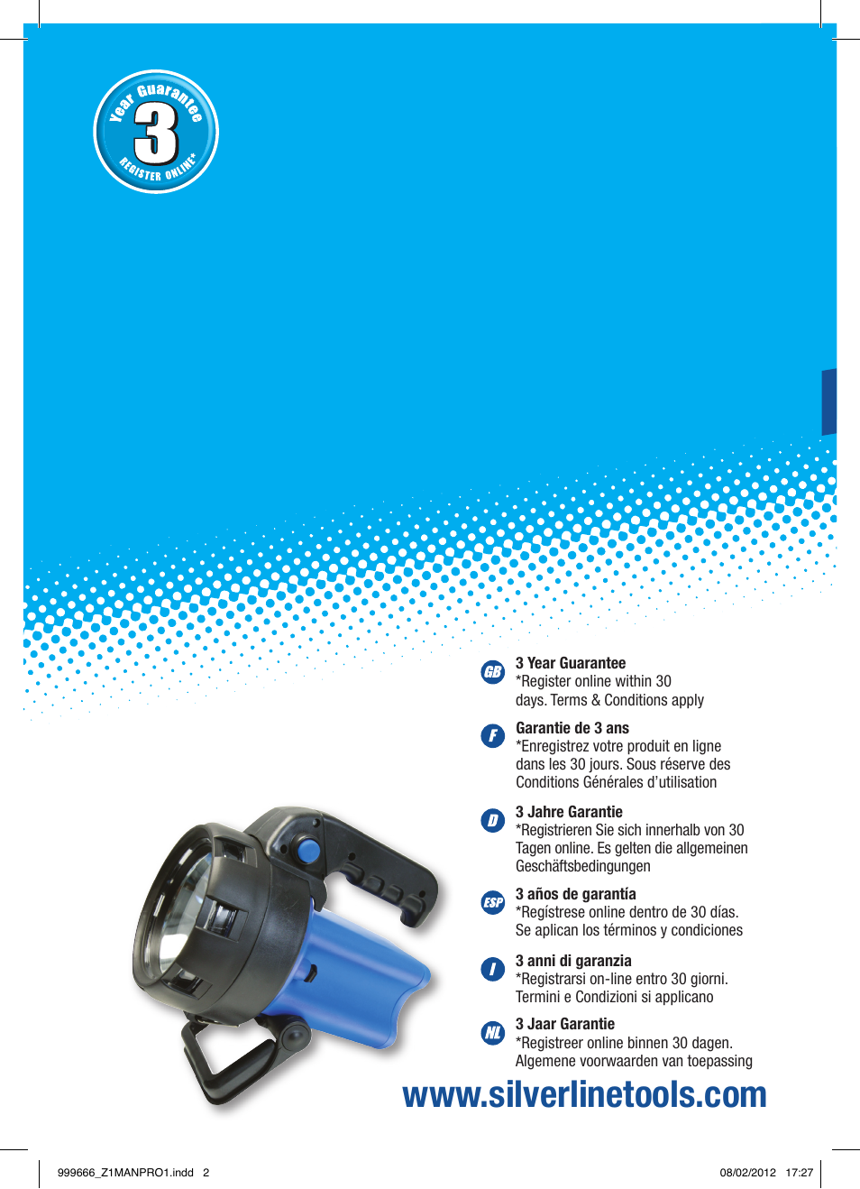 Silverline Rechargeable Torch 1 Million Candle Power User Manual | 28 pages