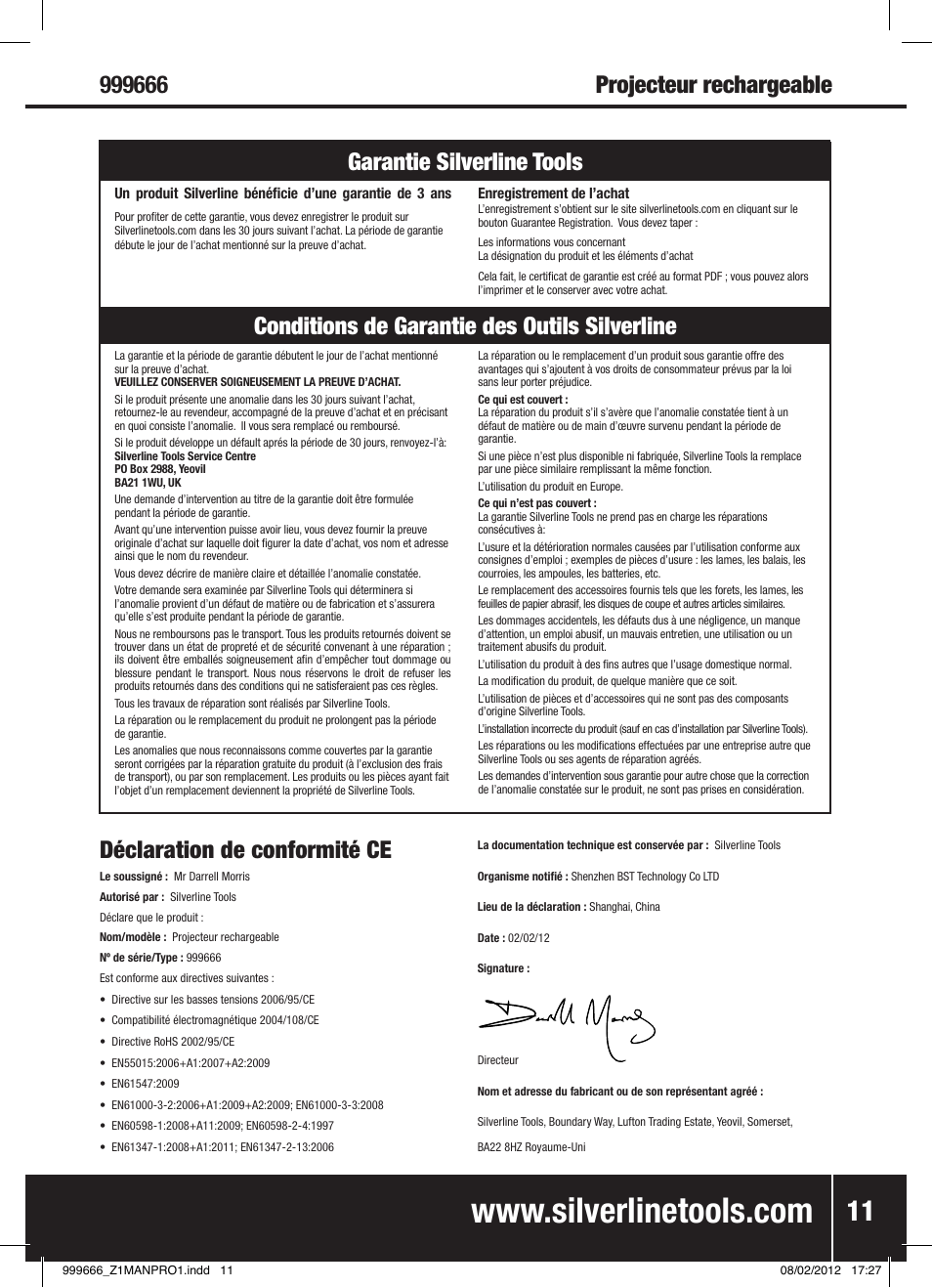 Silverline Rechargeable Torch 1 Million Candle Power User Manual | Page 12 / 28