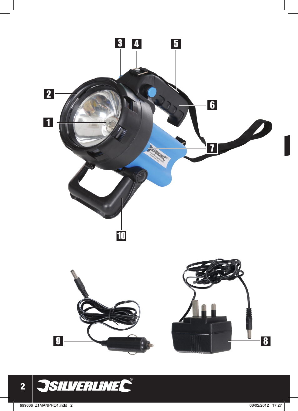 Rechargeab le torch | Silverline Rechargeable Torch 1 Million Candle Power User Manual | Page 3 / 28