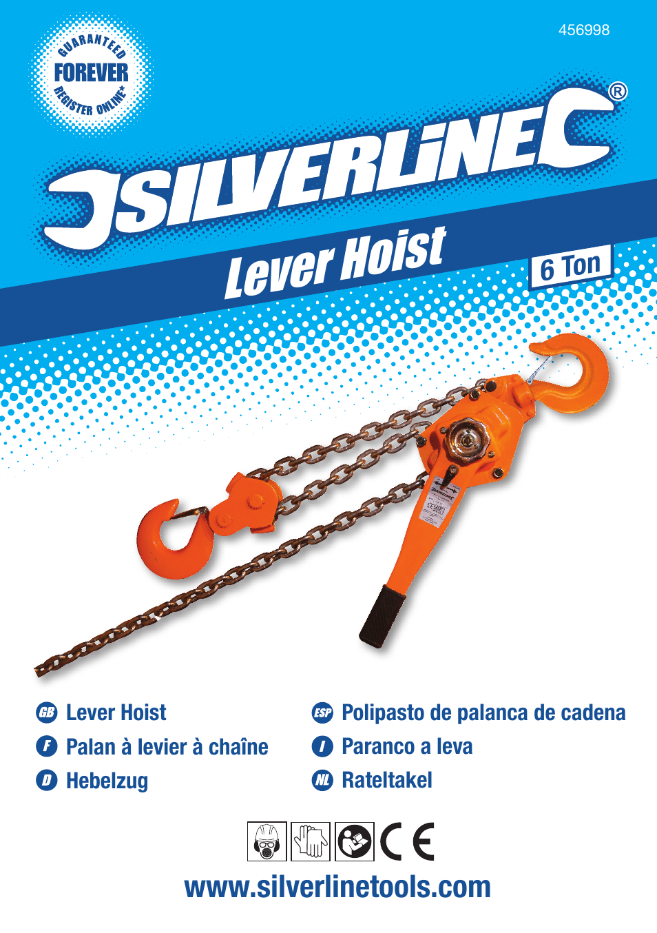 Lever hoist | Silverline Lever Hoist User Manual | Page 2 / 28