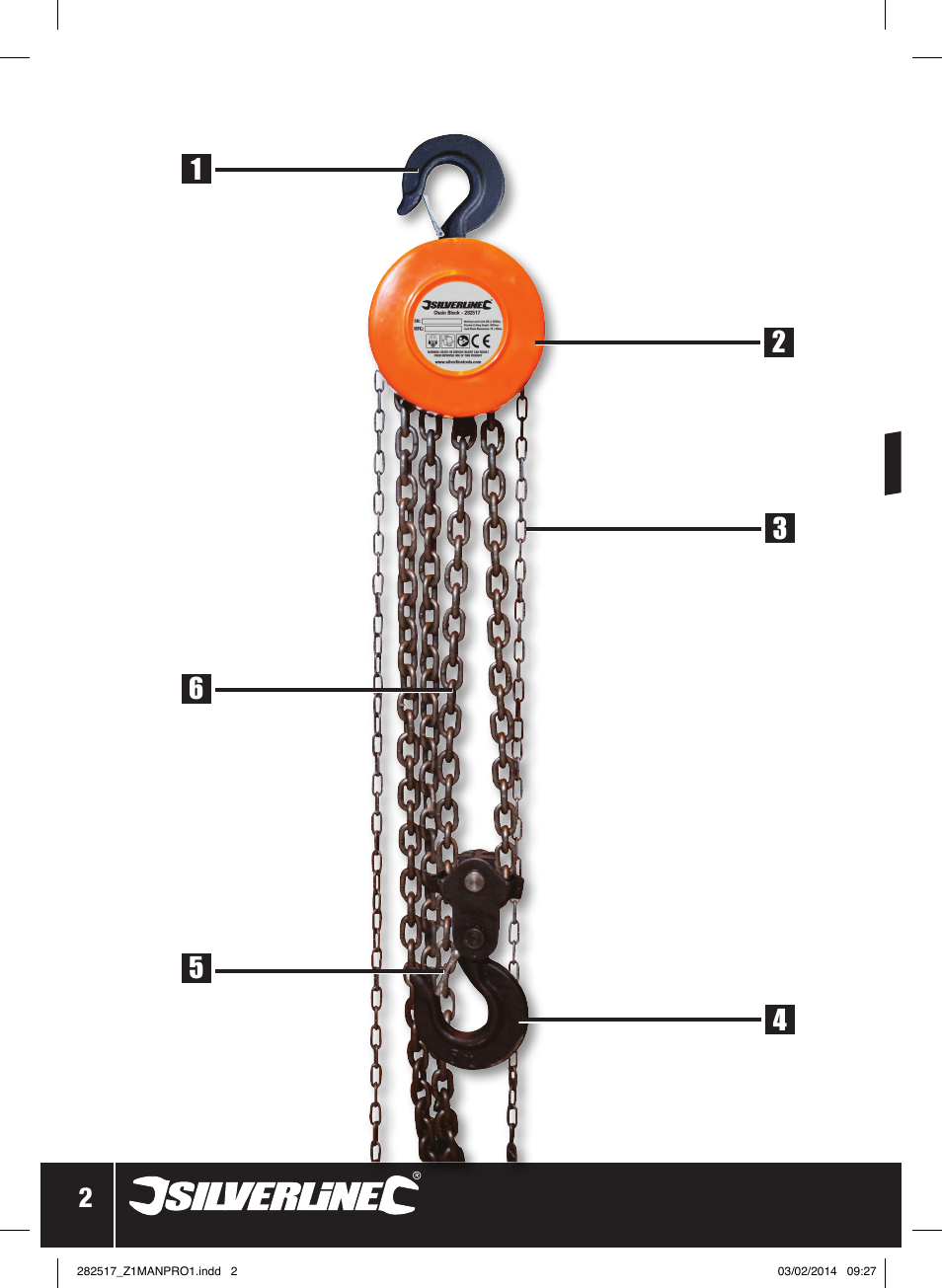 Silverline Chain Block User Manual | Page 3 / 30