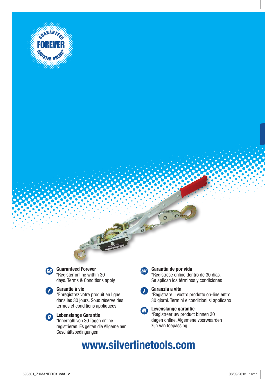 Silverline Cable Puller Heavy Duty User Manual | 28 pages