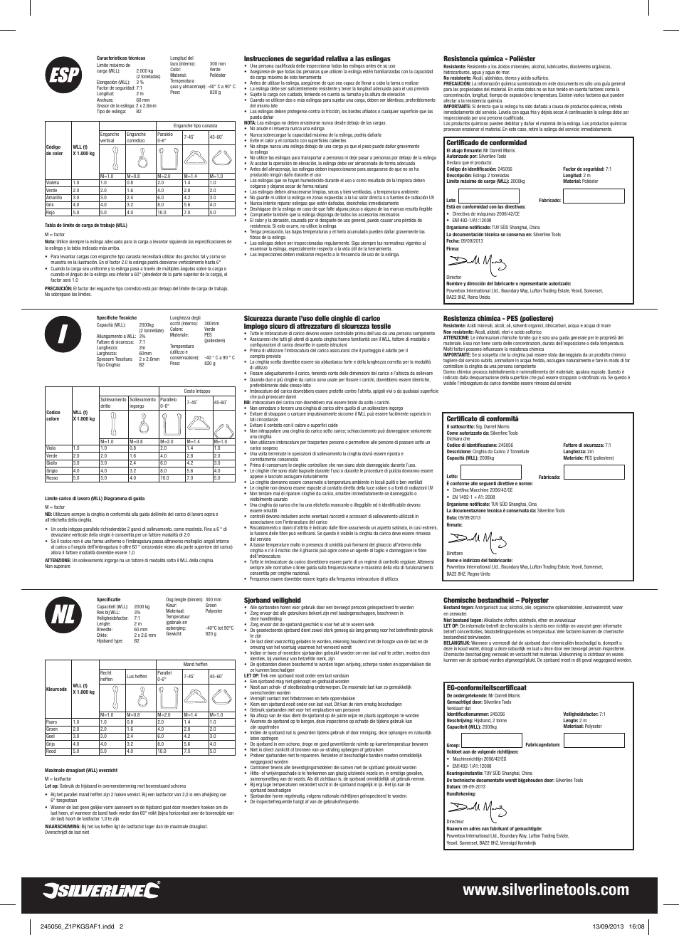 Silverline Cargo Sling 2 Tonne User Manual | Page 2 / 2