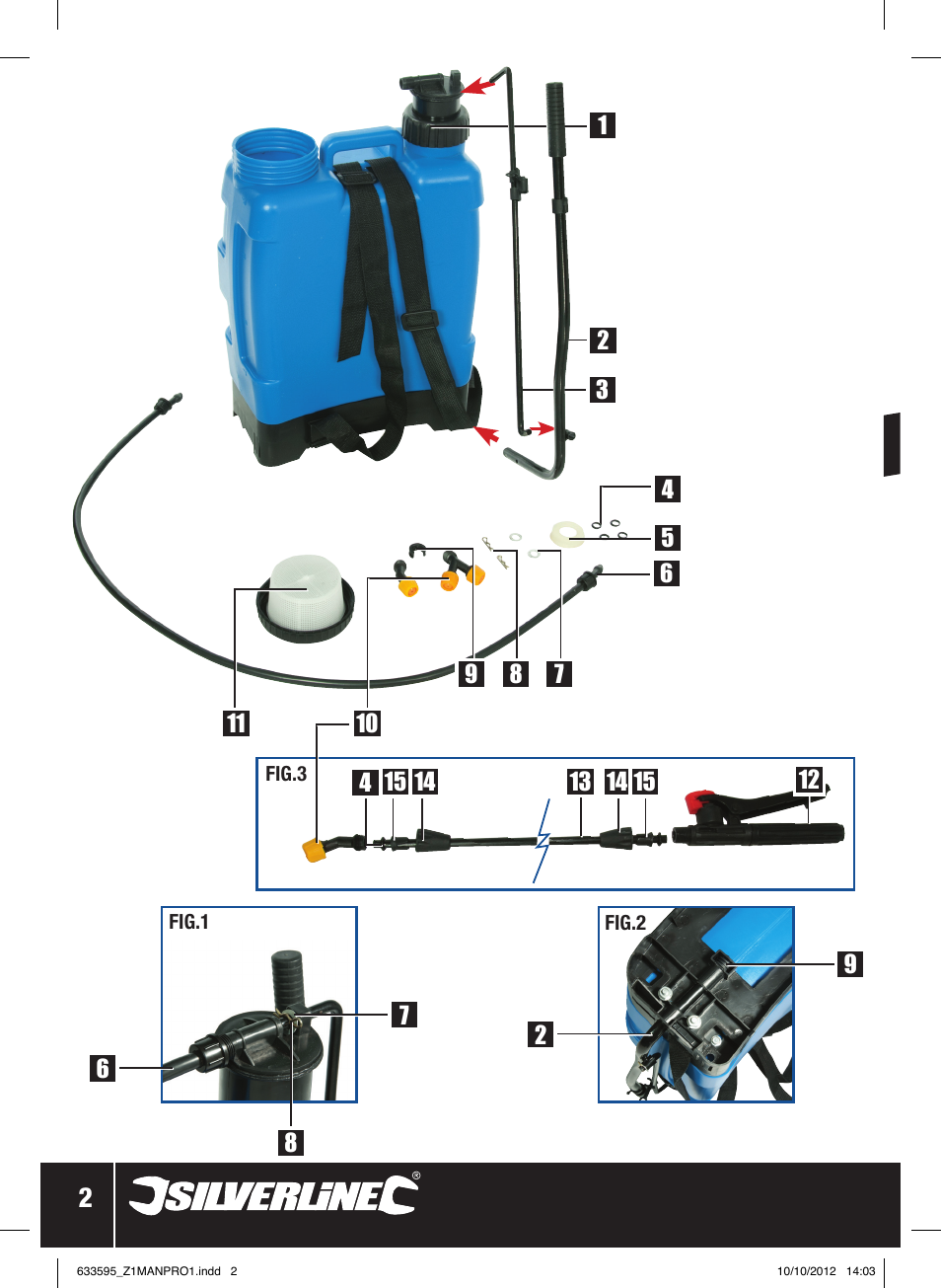 Silverline Backpack Sprayer User Manual | Page 3 / 16
