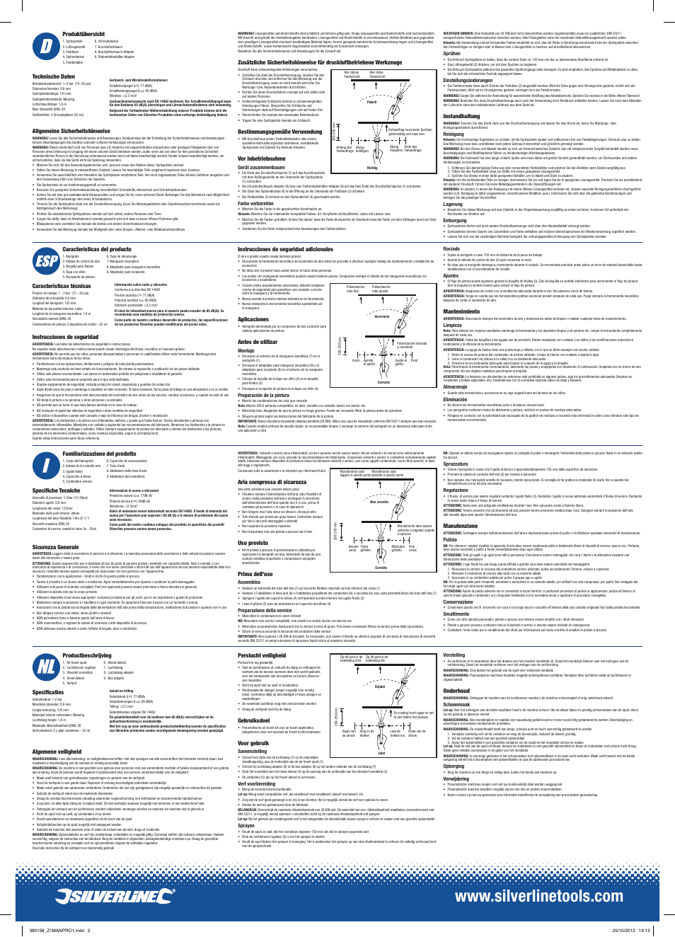 Silverline Airbrush Hobby Kit 6pce User Manual | Page 2 / 2