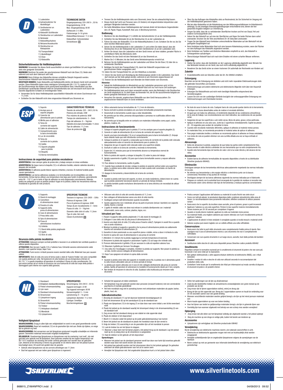 Nl i f, Nl i | Silverline Corded/Cordless Glue Gun User Manual | Page 2 / 2