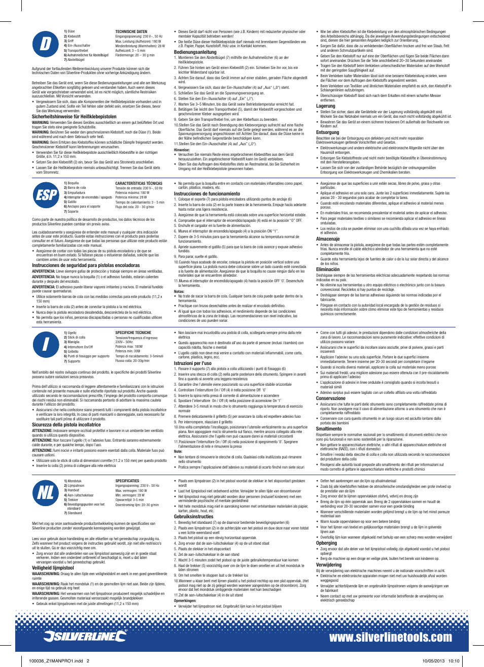 Nl i, Nl i f | Silverline Heavy Duty Glue Gun User Manual | Page 2 / 2