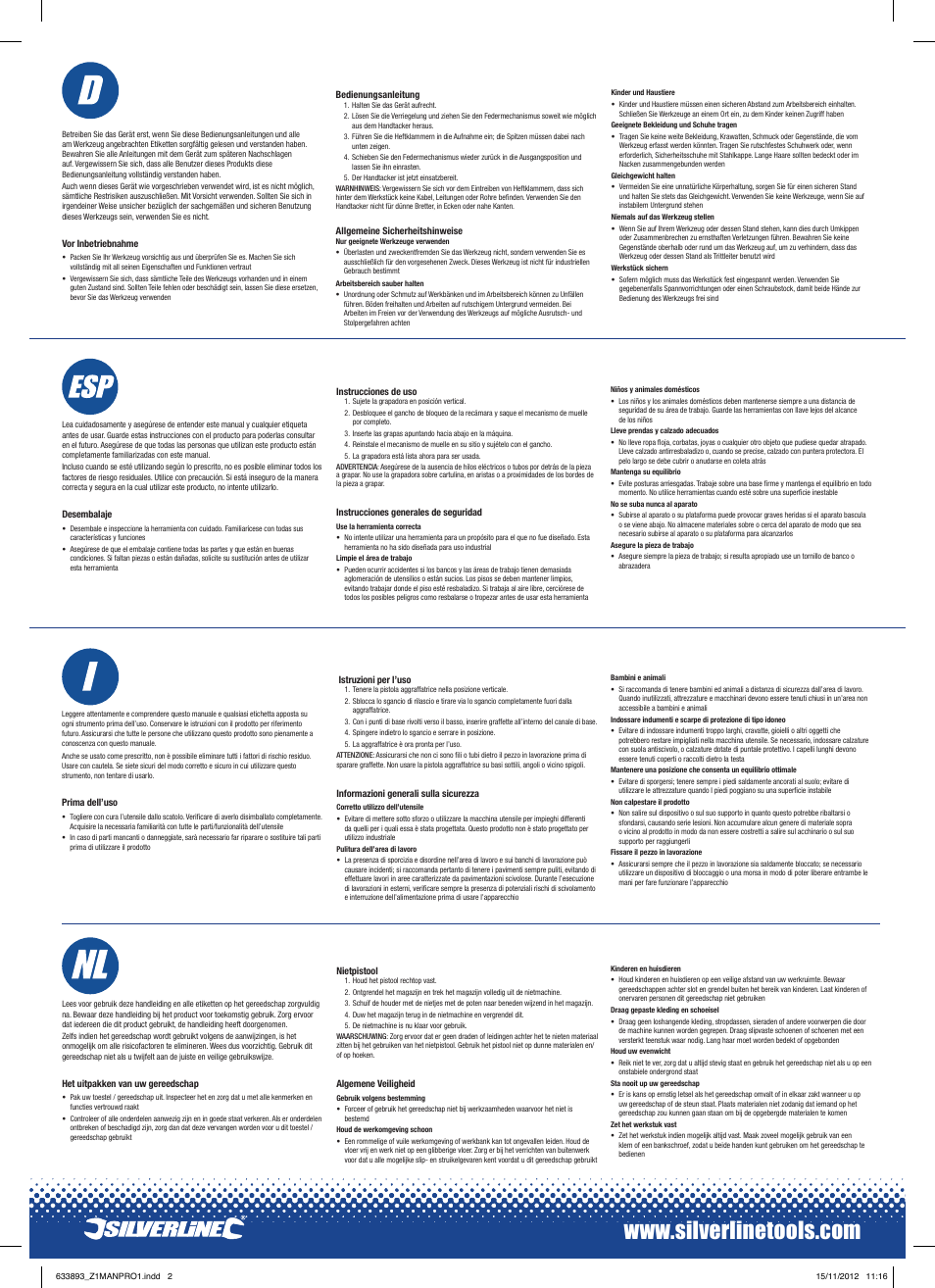Silverline ABS Staple Gun User Manual | Page 2 / 2