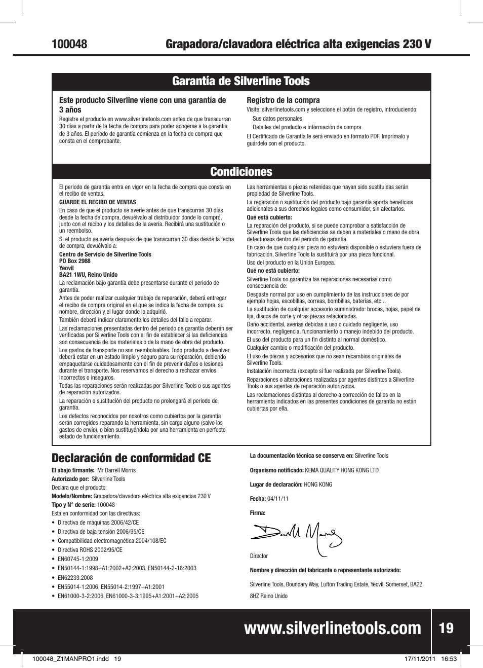 Silverline Heavy Duty Power Nailer Stapler 230V User Manual | Page 20 / 28