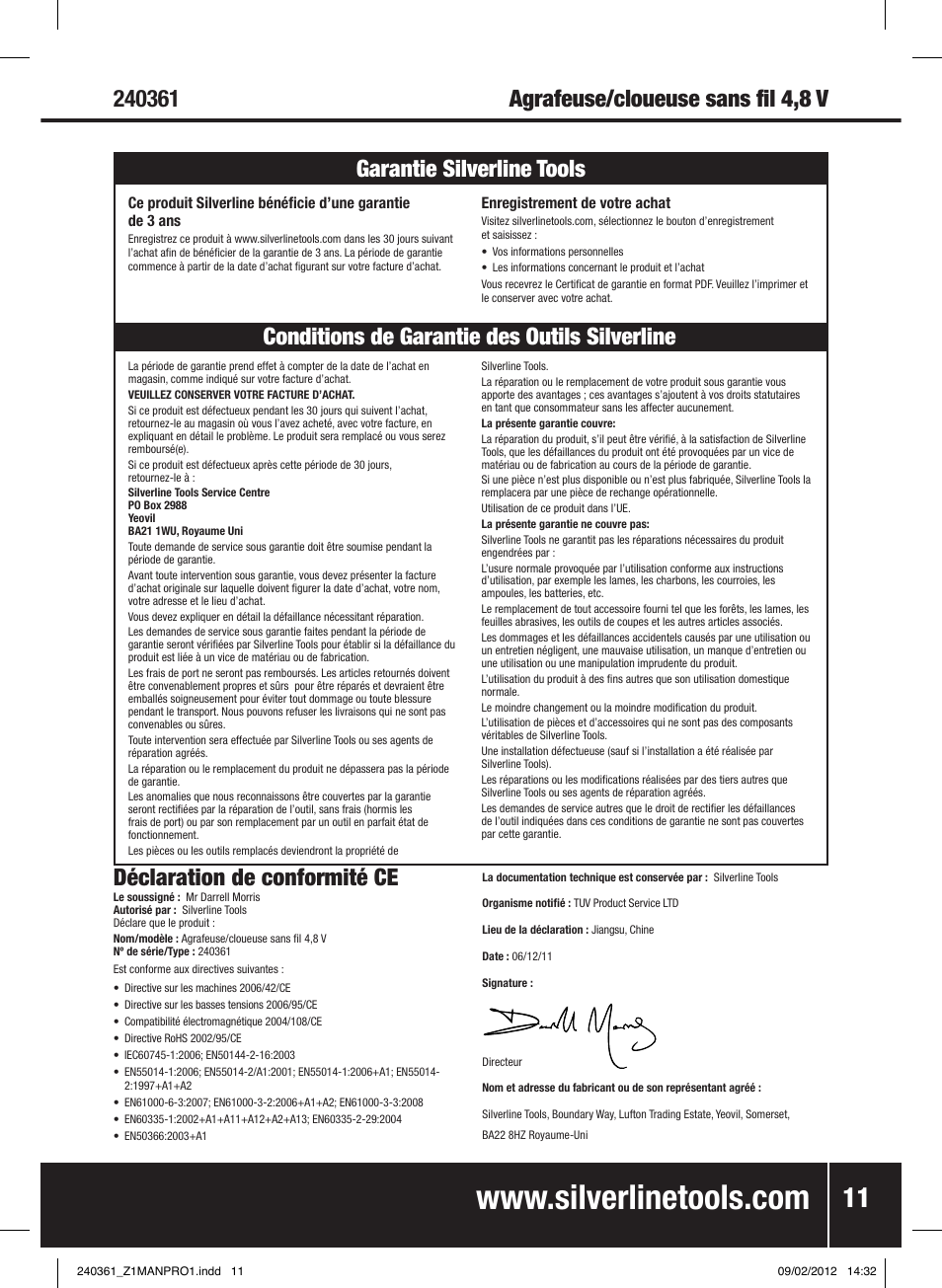 Silverline 4.8V Cordless Stapler/Tacker User Manual | Page 12 / 28