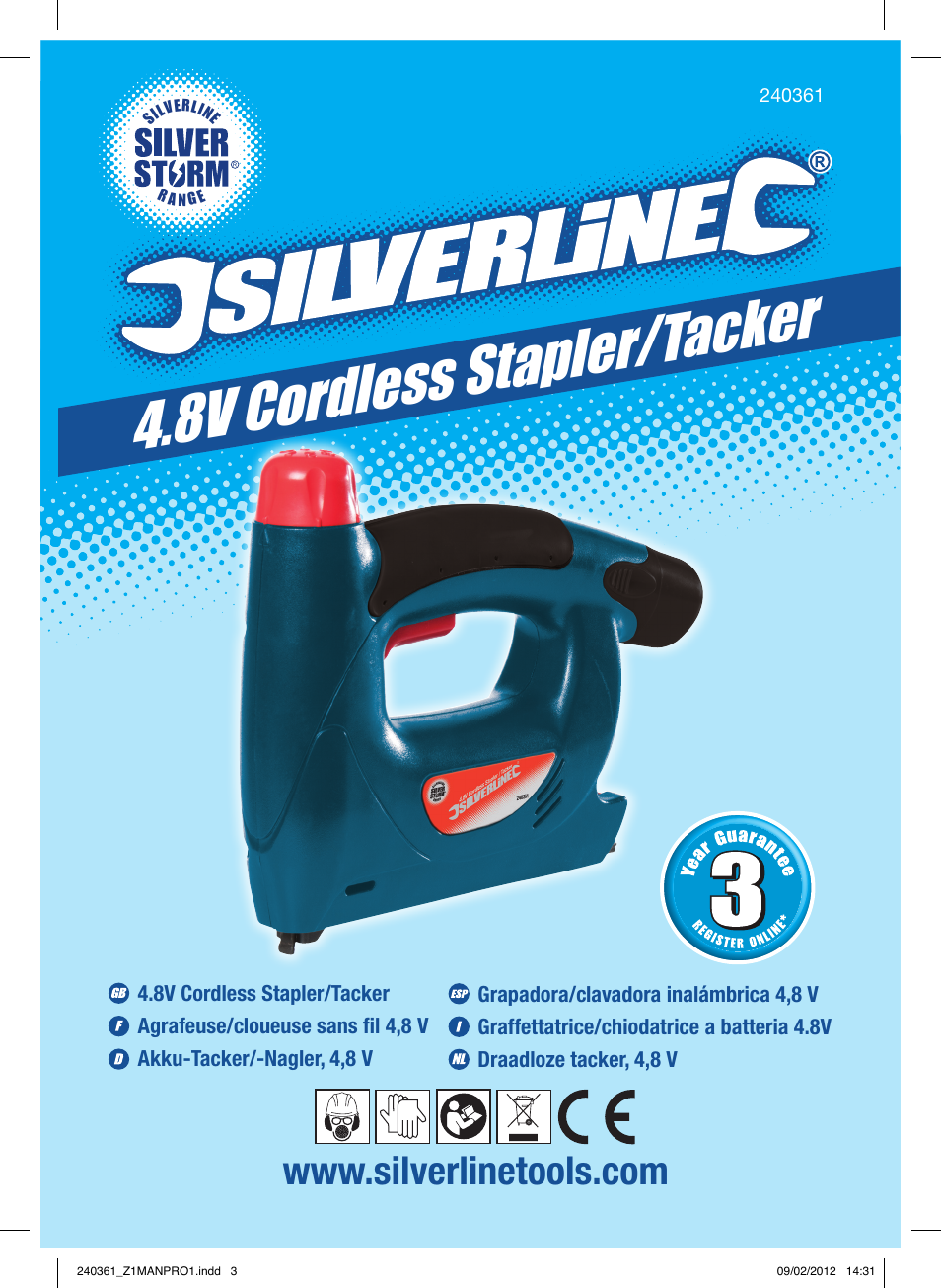 8v cordless stapler/ tacker | Silverline 4.8V Cordless Stapler/Tacker User Manual | Page 2 / 28