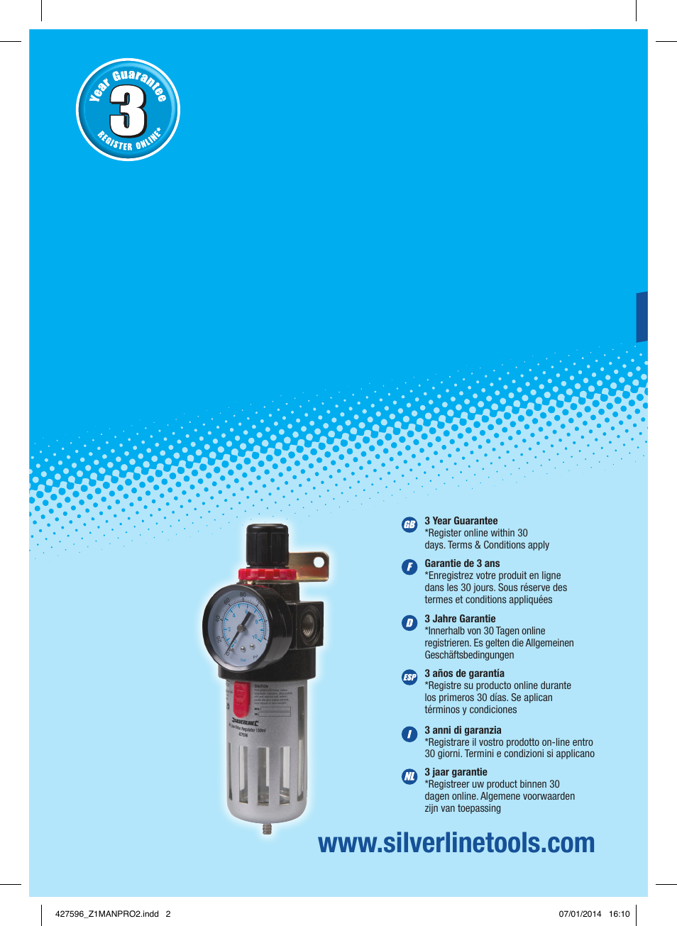 Silverline Air Line Filter Regulator User Manual | 28 pages