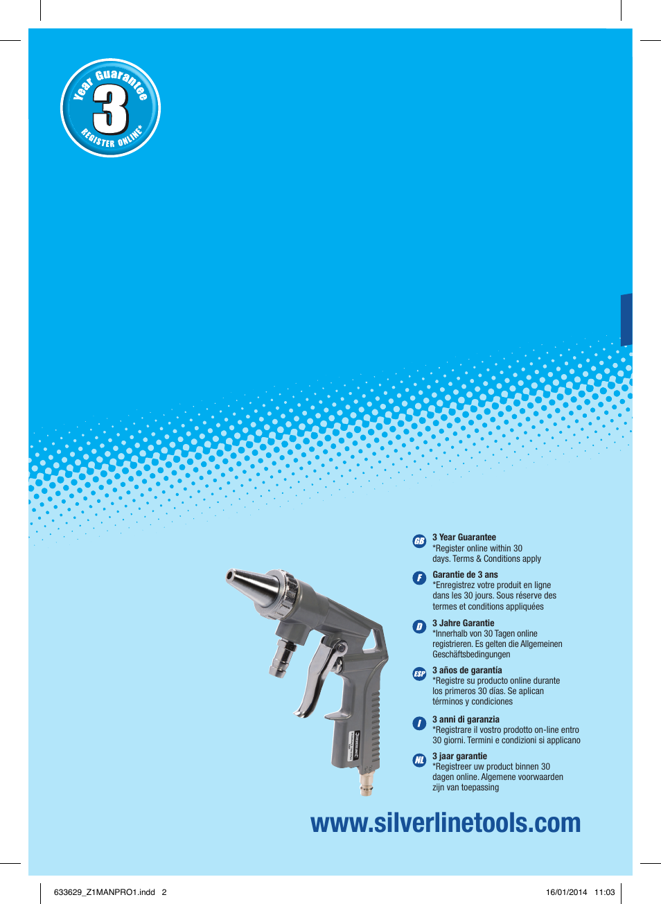 Silverline Air Sandblasting Kit User Manual | 44 pages