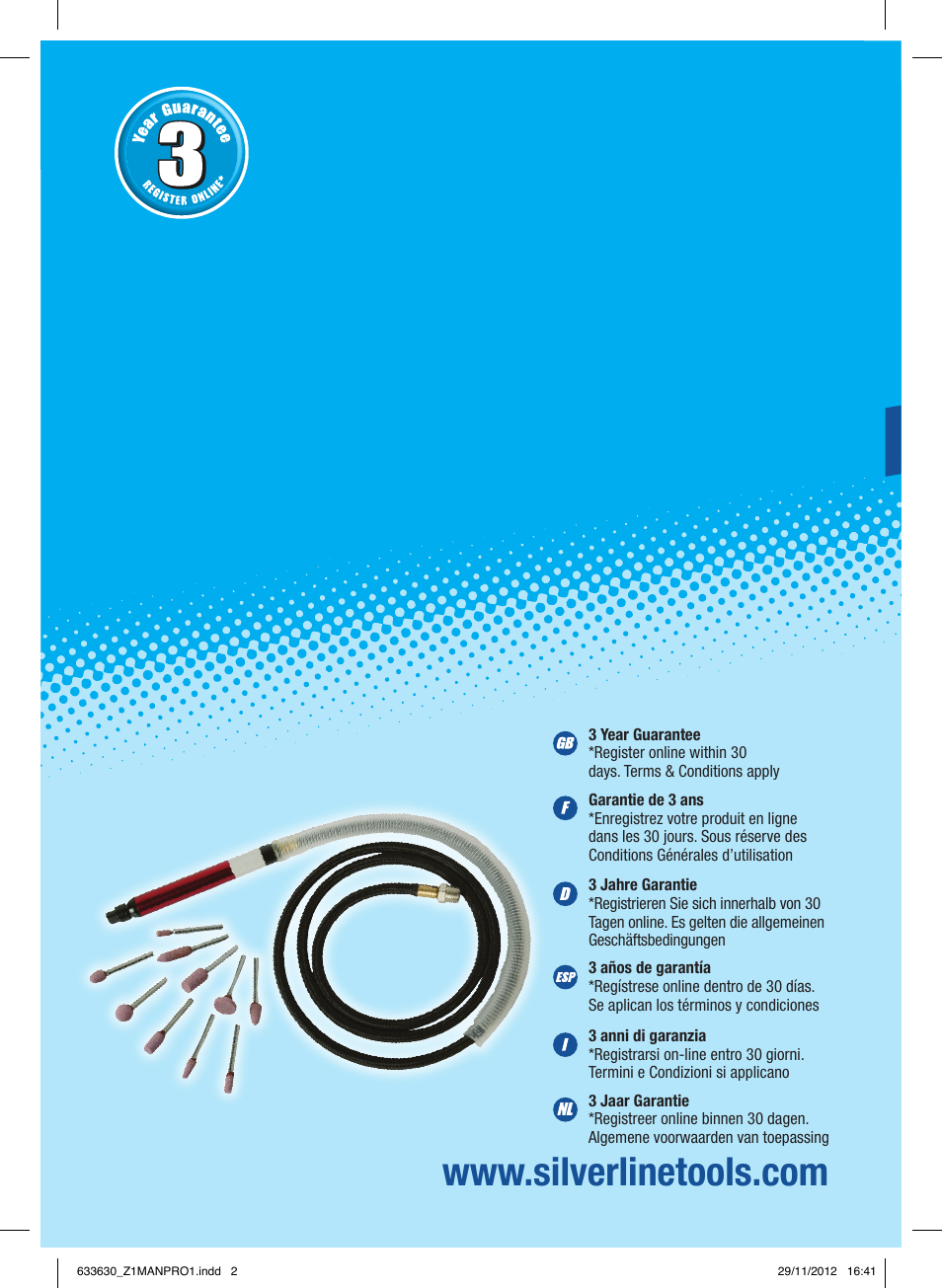 Silverline Air Micro Grinder Kit User Manual | 28 pages