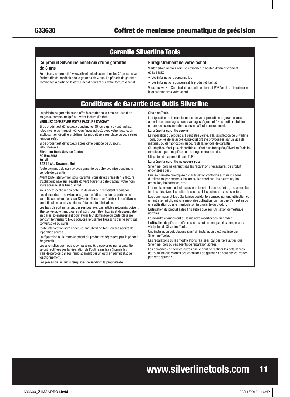 Silverline Air Micro Grinder Kit User Manual | Page 12 / 28