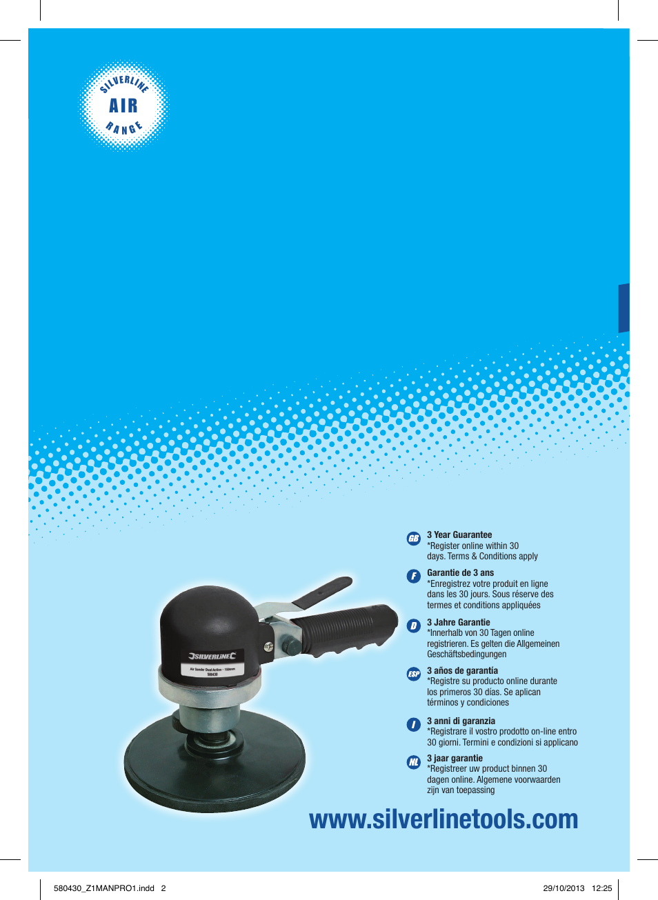 Silverline Air Sander & Polisher User Manual | 40 pages