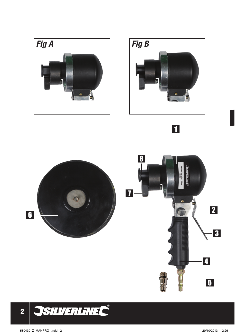 Fig a fig b | Silverline Air Sander & Polisher User Manual | Page 3 / 40