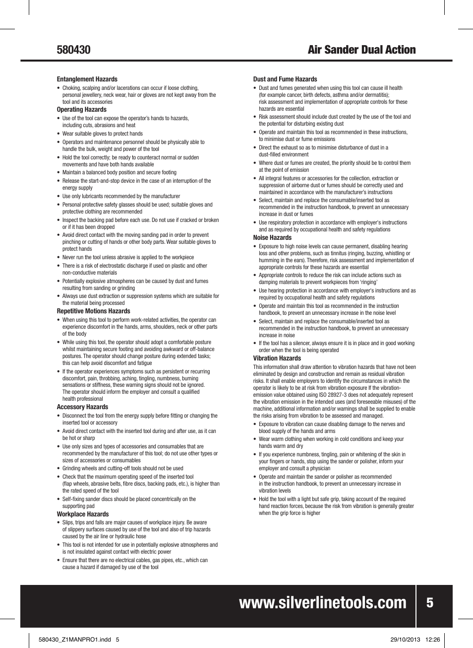 Silverline Air Sander & Polisher User Manual | Page 6 / 40