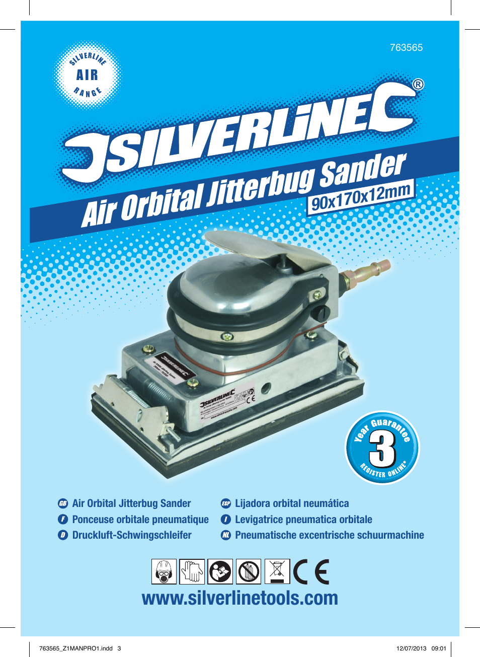 Air orbital jitterb ug sander, A i r | Silverline Air Orbital Jitterbug Sander User Manual | Page 2 / 40