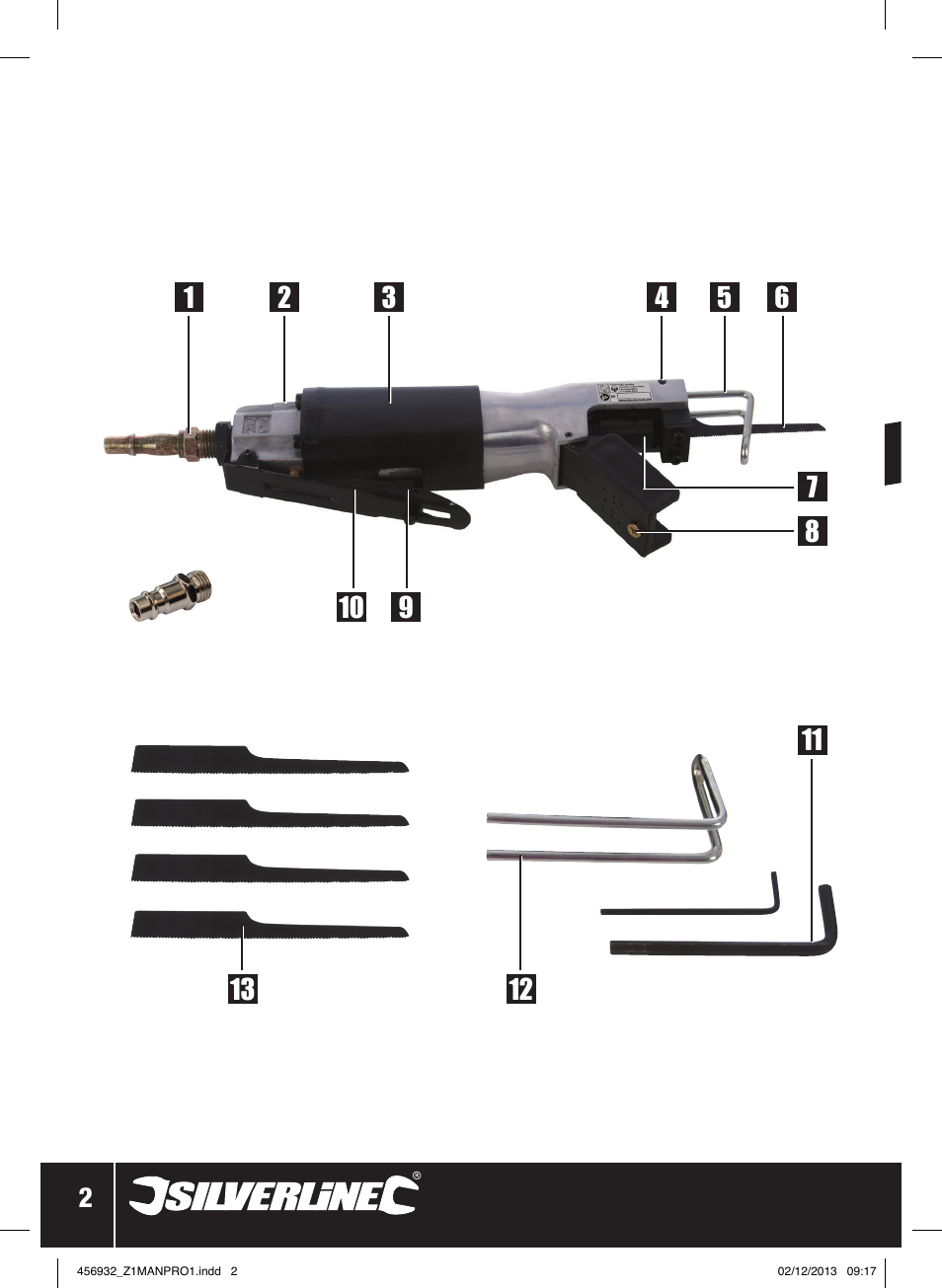 Silverline Air Body Saw User Manual | Page 3 / 40