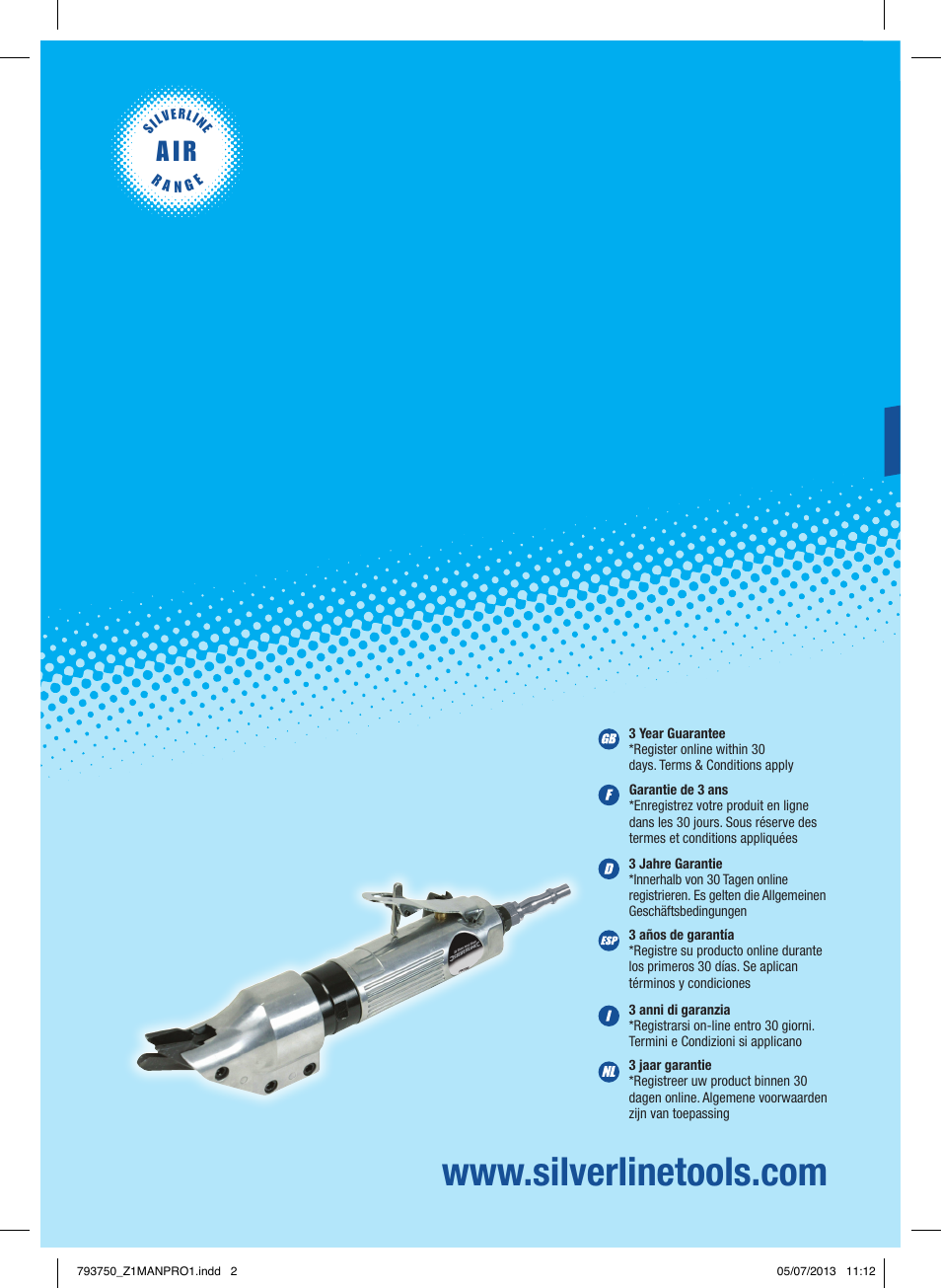 Silverline Air Sheet Metal Shear User Manual | 40 pages