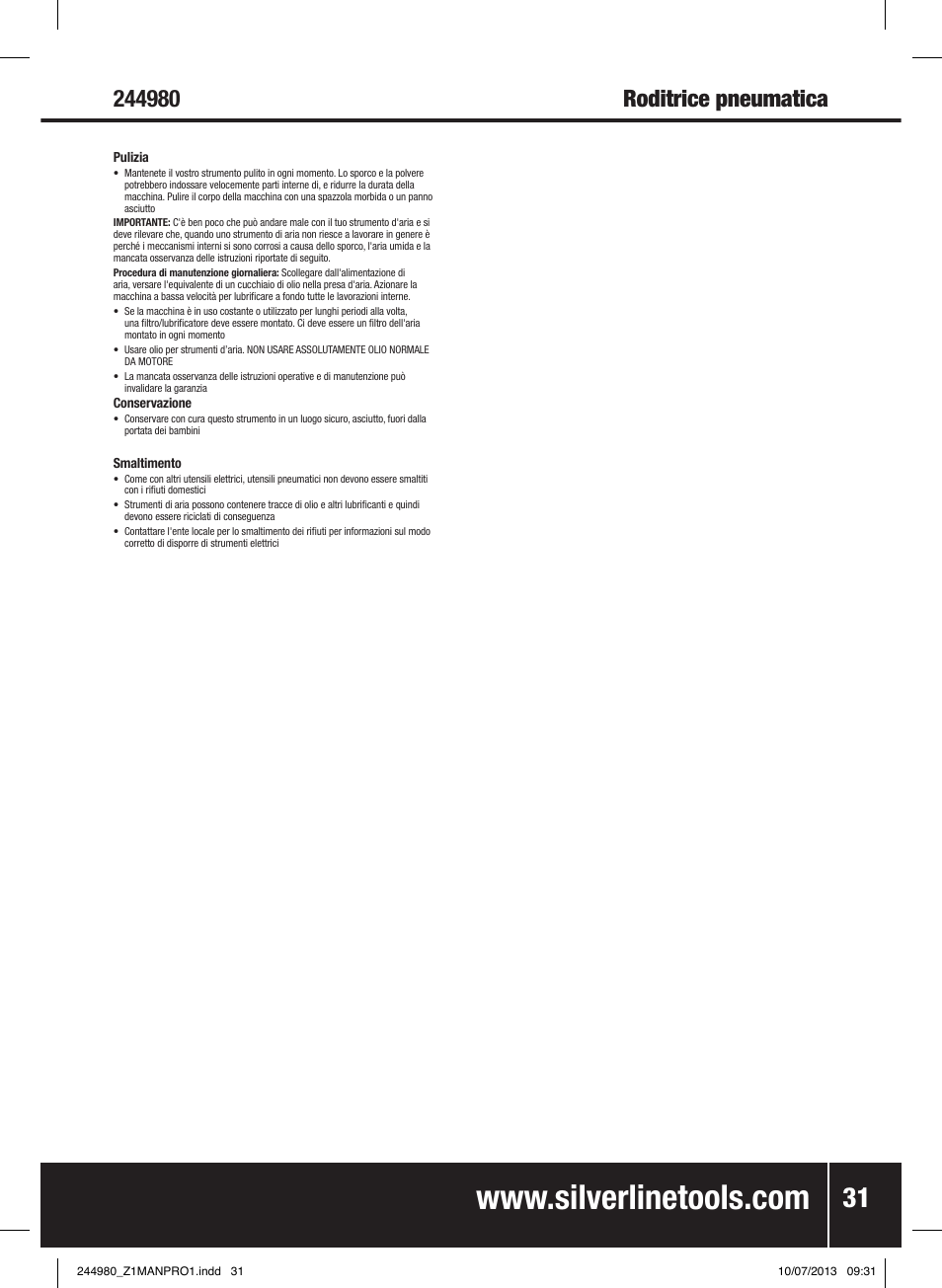 Silverline Air Nibbler User Manual | Page 32 / 40