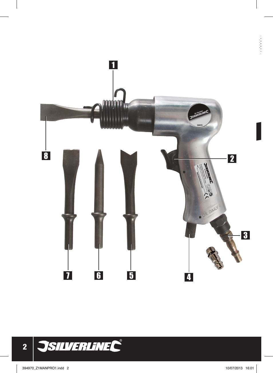 A i r | Silverline Air Hammer Set 5pce User Manual | Page 3 / 40