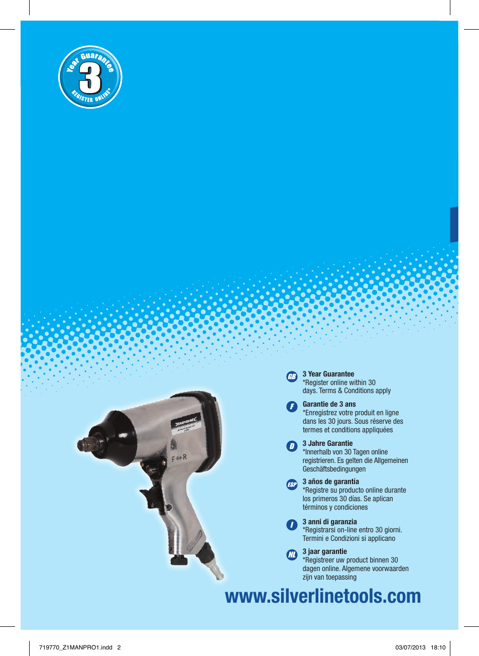Silverline Air Impact Wrench User Manual | 40 pages