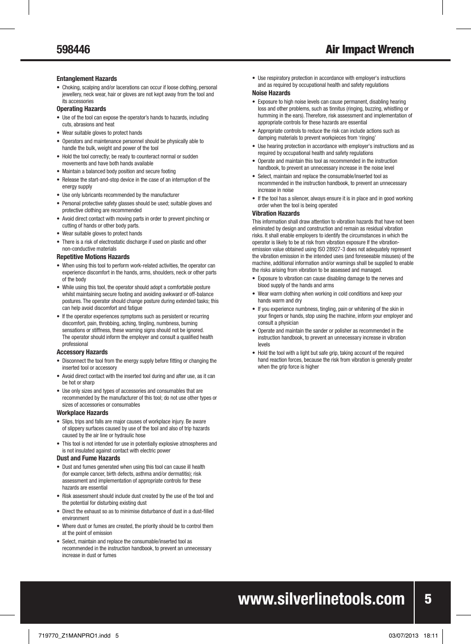 Silverline Air Impact Wrench User Manual | Page 6 / 40