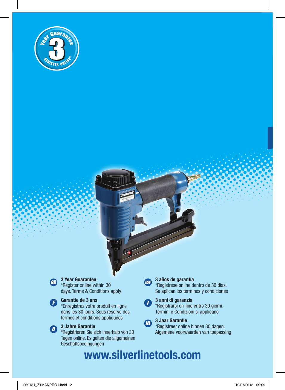 Silverline Air Nailer Stapler 32mm User Manual | 32 pages