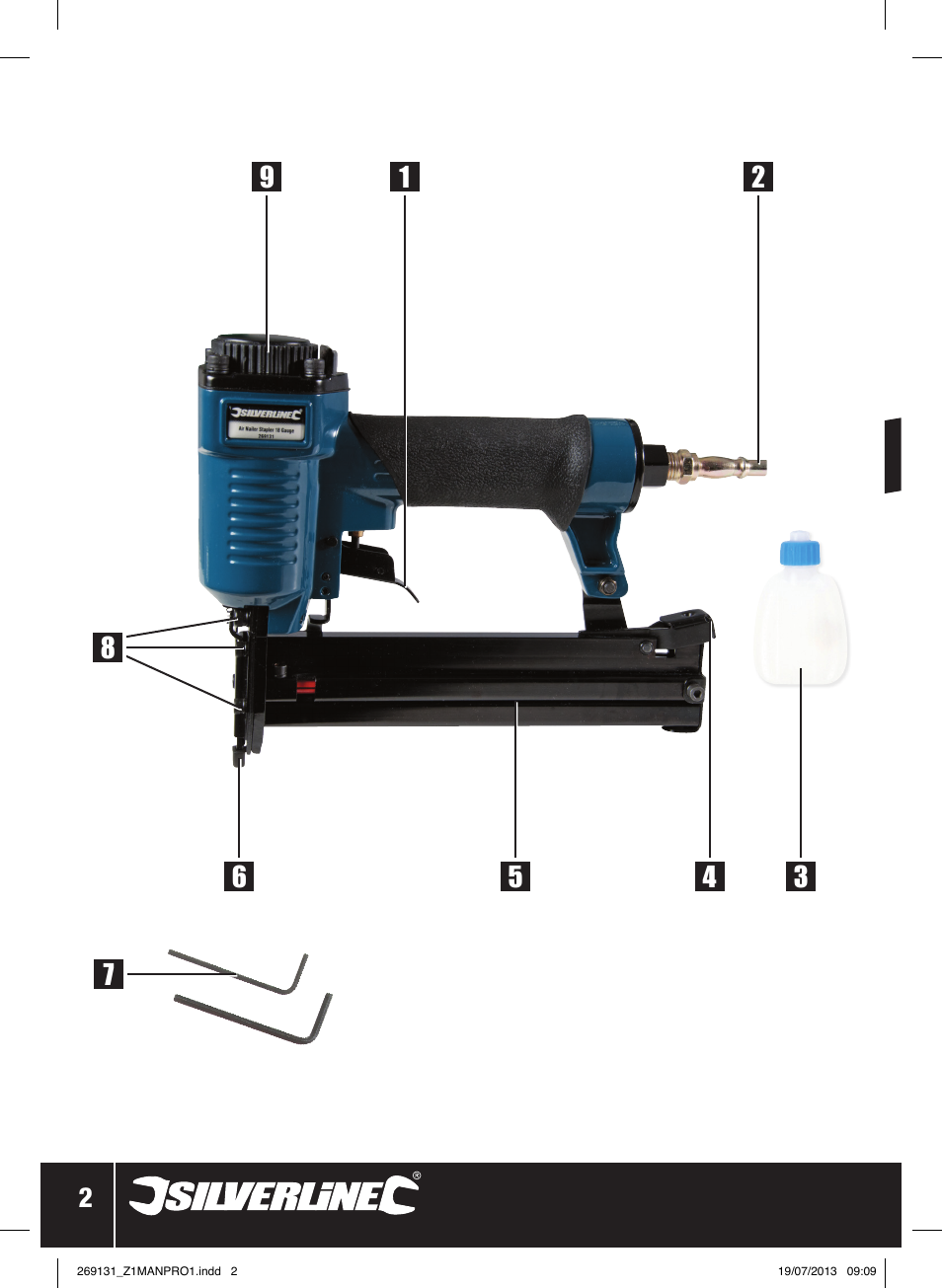 Air nailer stapler 32mm | Silverline Air Nailer Stapler 32mm User Manual | Page 3 / 32