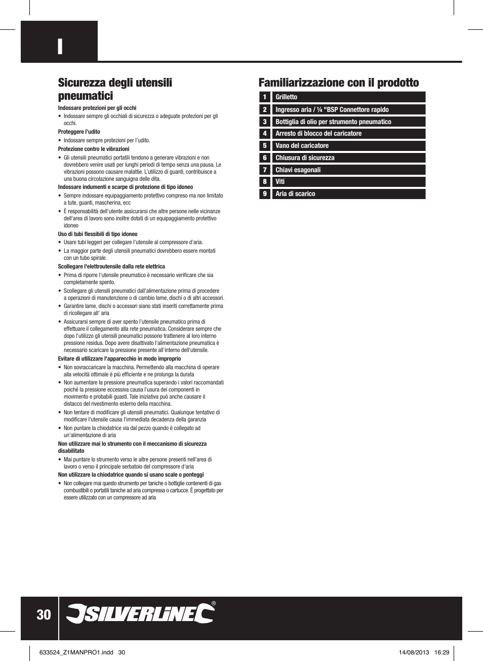 Silverline Air Nailer Stapler 50mm User Manual | Page 31 / 44