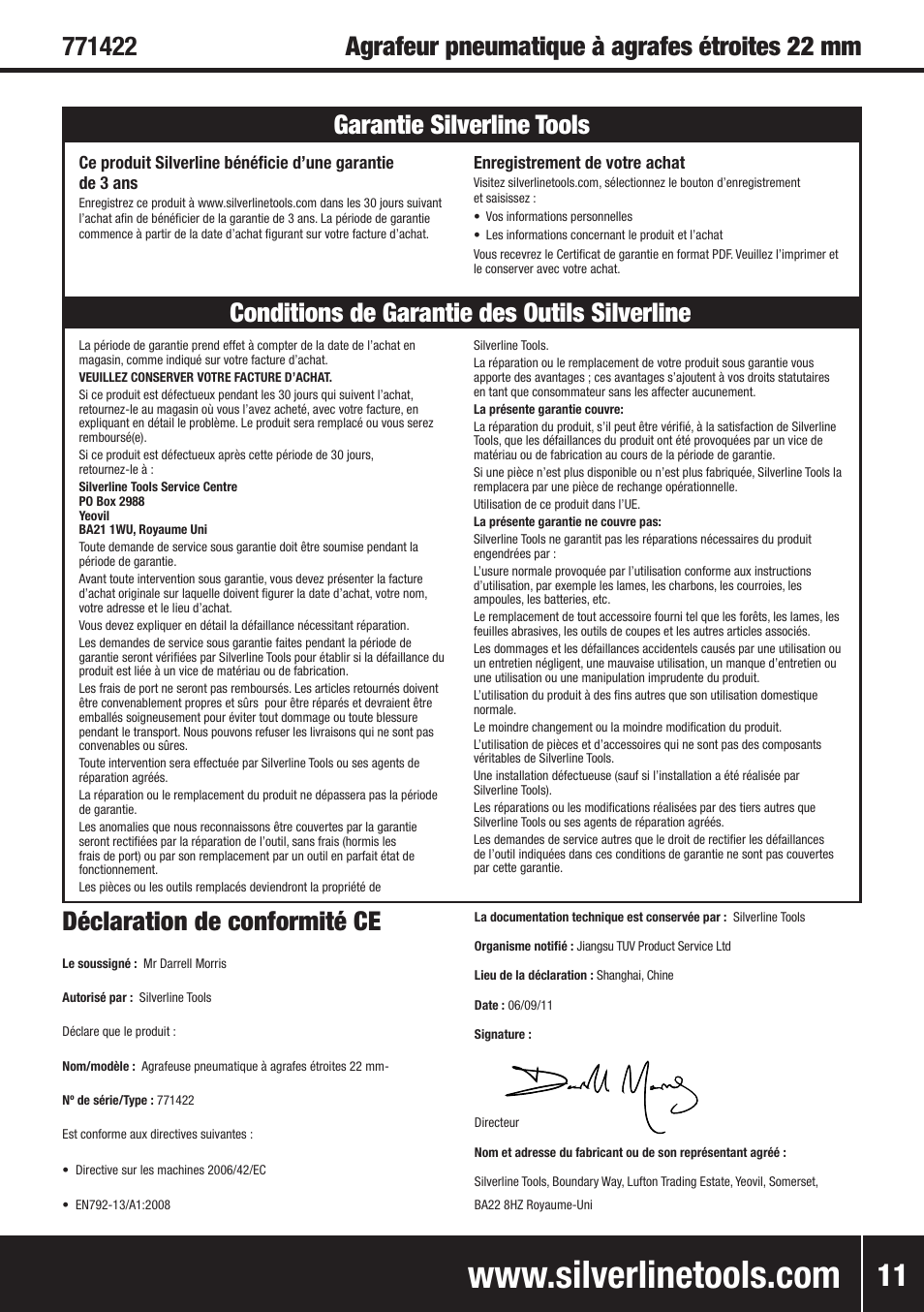 Silverline Air Narrow Crown Stapler 22mm User Manual | Page 12 / 28