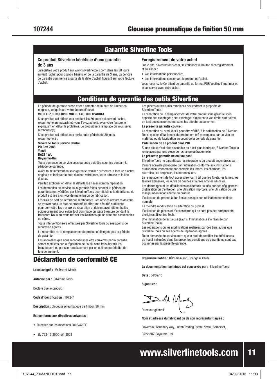 Silverline Air Finishing Nailer 50mm User Manual | Page 12 / 32