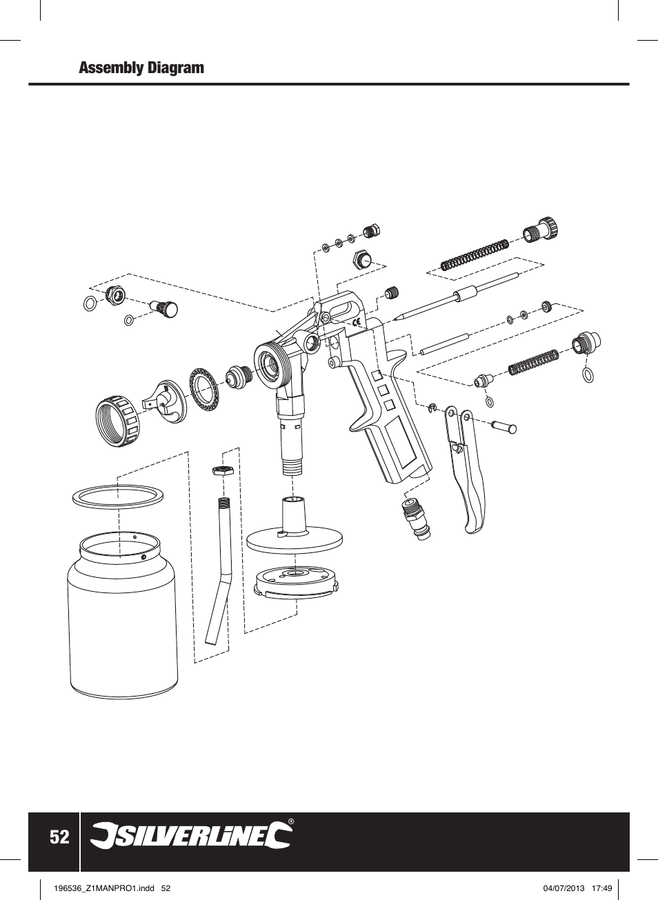 Silverline Spray Gun Suction Feed User Manual | Page 53 / 56